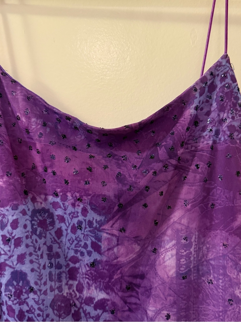 True vintage y2k 2000s era grail asymmetrical purple fairy dress - Picture 3 of 4